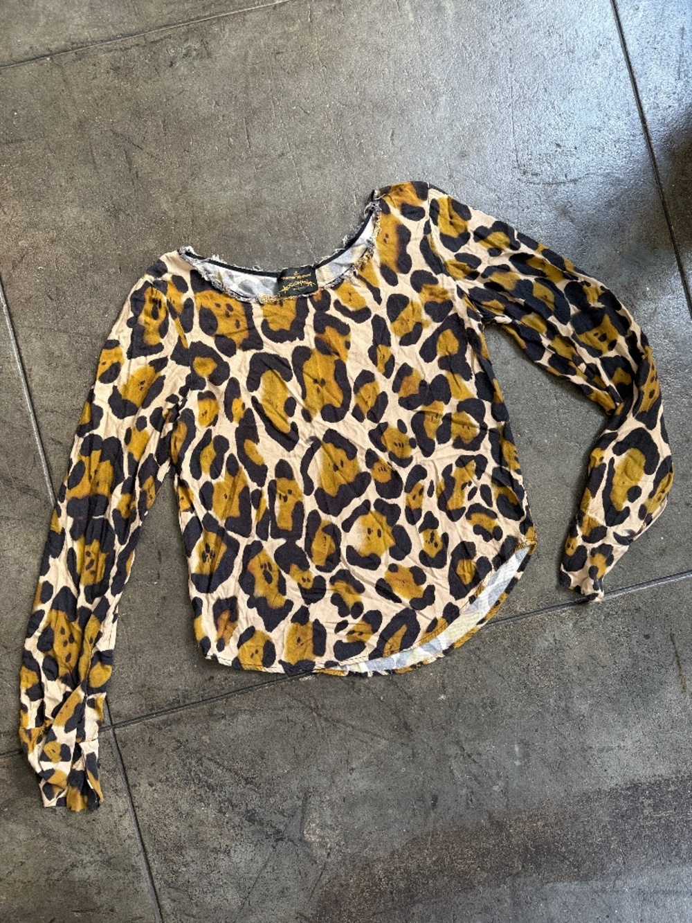 Vivienne Westwood Anglomania 2017 Viscose Leopard Longsleeve Shirt